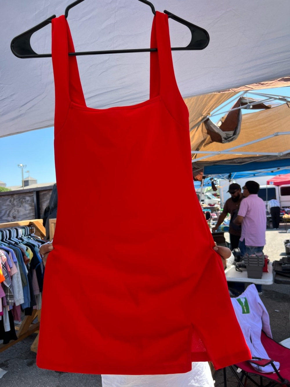 SHEIN Red Sleeveless Kids One-Piece Dress